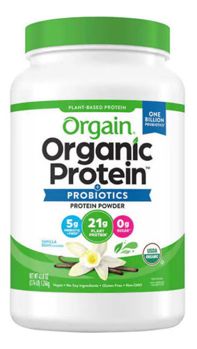 Orgain Proteína Orgánica+probióticos 1.24 Kg Sabor Vainilla