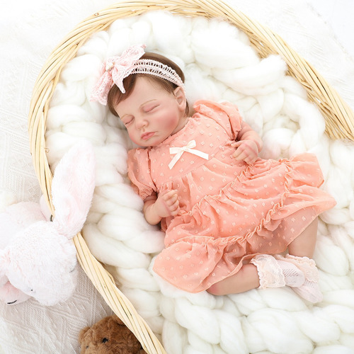 Muñeca Bebé Reborn Niña Muñeca De Silicona Y Algodón 55cm