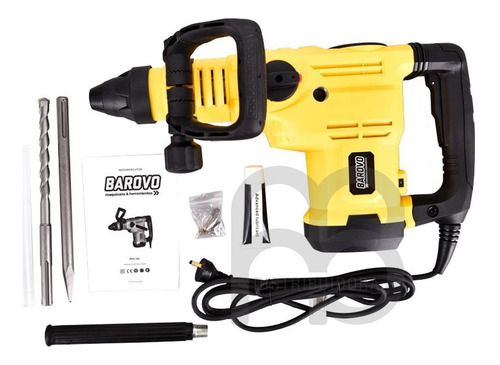 Imagen 2 de 2 de Rotomartillo electroneumático Barovo RPK-50L amarillo con 1600W de potencia 220V