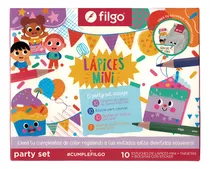 Comprar Filgo Party Set X 10 Estuches + Tarjetas + Bolsas Con Stiker