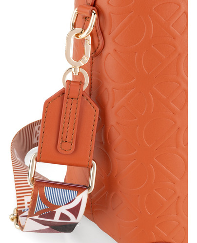 Bolsa Tote 2 En 1 Cloe Iniya Mediano Color Naranja