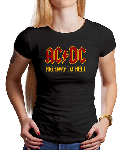 Polo Dama Ac Dc Highway To Hell (d1273 Boleto.store)