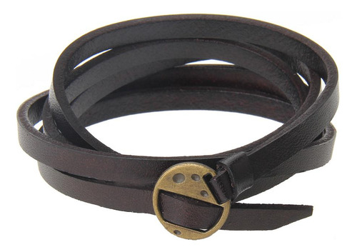 2x Cuero De Múltiples Capas Con Hebilla