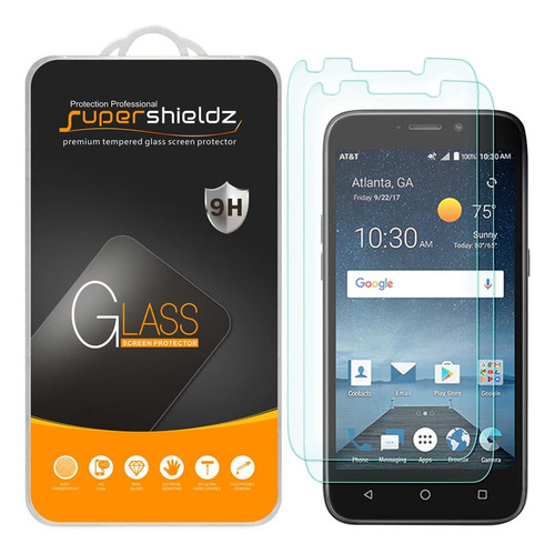 Protector De Pantalla Para Zte Maven 3 At&t Supershieldz X2