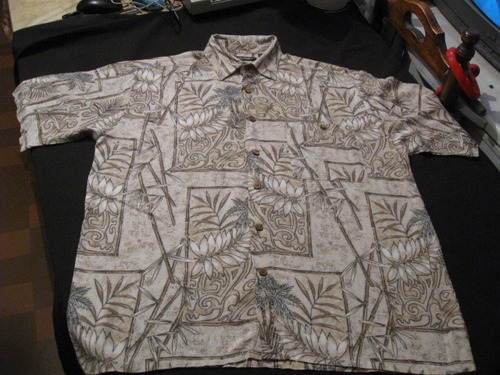 Camisa,  Guayabera Hawaiana Exclusiva Puritan Talla L Beige