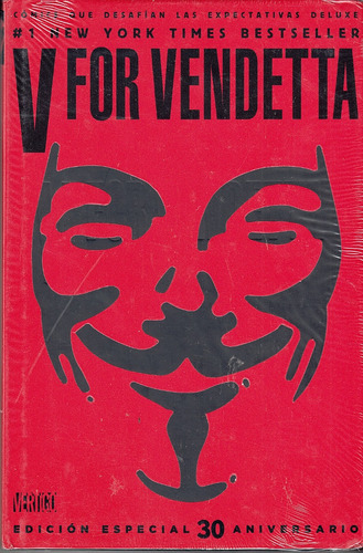 V For Vendetta: V, De Alan Moore. Serie Vertigo, Vol. 1. Editorial Televisa, Tapa Dura, Edición 1 En Español, 2018