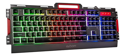 Kit Gamer Teclado E Mouse Exbom Bk-g3000 Led Metal