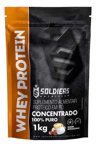 Whey Protein Concentrado 1Kg - Sabor Mocaccino -  Soldiers Nutrition