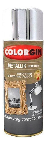 Tinta Spray Colorgin Metallik Cromado 350ml