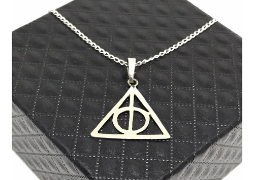 Collar Reliquias De La Muerte Plata 925 Cadena Harry Potter