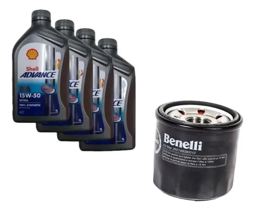 Combo Aceite + Filtro Original Benelli Trk 502 502c Leoncino