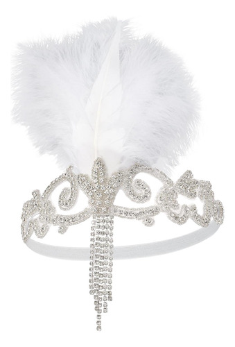 Diadema Estilo Flapper, Tocado De Plumas, Diadema Para