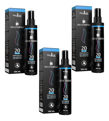Kit 3 Protetor Térmico Finalizador Mary Life Liso Eterno
