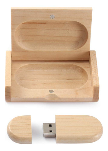 Memoria Usb 2.0 De 16 Gb Con Caja De Madera