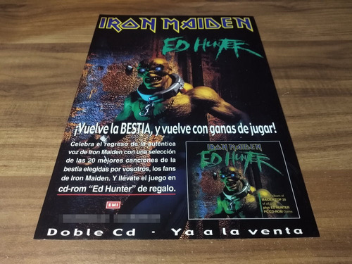 (pd590) Publicidad Iron Maiden * Ed Hunter * 1999