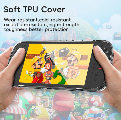 Kit Accesorios Para Switch 2 Transparente Case+ 2mica