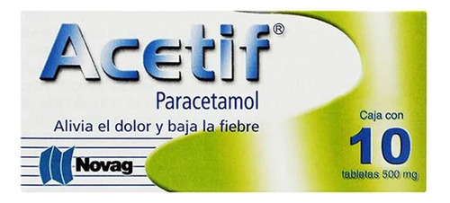 Acetif Tableta 500 Mg, 10 Tabletas