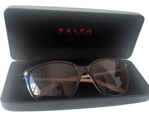 Hermosos Anteojos Sol Ralph Lauren Negro Y Nude Ra5160