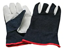 Comprar Guantes Cuero Descarne Combinado Jean Trabajo Puño Corto Par