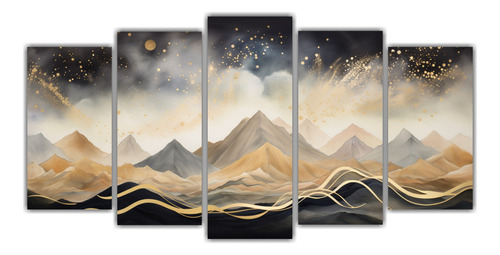 200x100cm Set 2 Lienzos Imagen Dormitorio Mountain Landscape