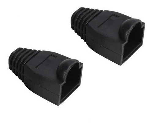 Capuchones Negros Por 100 Unidades Conector Rj45 Cat5/cat6