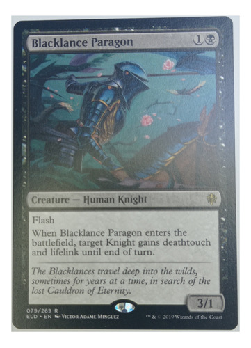 Carta Magic Blacklance Paragon [eldraine] Mtg Knight