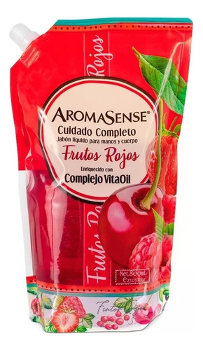 Jabon Liquido Aromasense Frutos Rojos 400 Ml