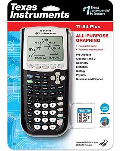 Calculadora Gráfica Texas Instruments Ti-84 Plus, Negra