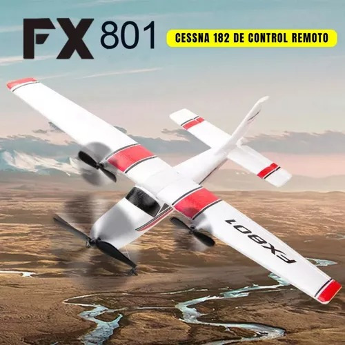 Avión De Control Remoto Tipo Cessna Fx801 De 2 Canales Rtf Blanco