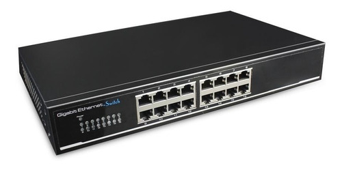 Switch 16 Puertos Ethernet Cctv Anti Descargas Cygnus S116