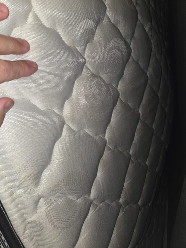 Cama Sommier Delta 2plazasymedia Pillow (palermo Plantabaja) Blanca Delta (Usado)