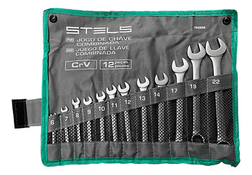 Jogo De Chave Combinada 6 A 22mm C/12 Peças Stels - 1540555 