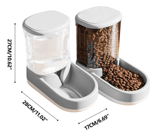Set De Comedero Y Bebedero Automáticos Para Perros Y Gatos Y