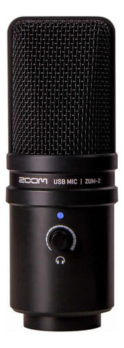 Kit De Microfone Com Fone Usb Zoom Zum-2 Para Podcast