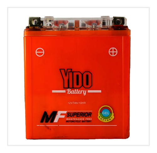 Batería Para Moto Yido Battery 12n7-bs Gel Owen Gn Y En
