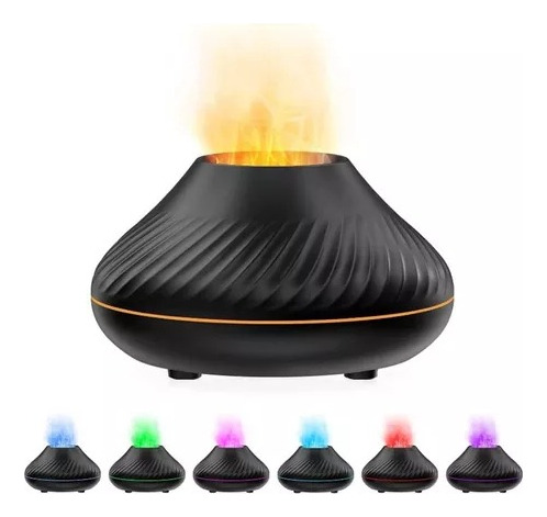 Humidificador Difusor Aromas Estilo Volcán Luz Rgb 