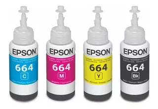 Tinta Epson 664 T664 L210 L220 L355 L365 L375 L395 Combo X4