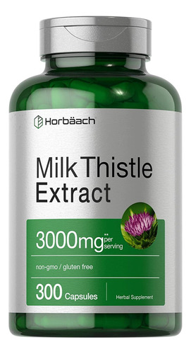 Milk Thistle Cardo Mariano Silimarina 3000mg Horbaach 300cap