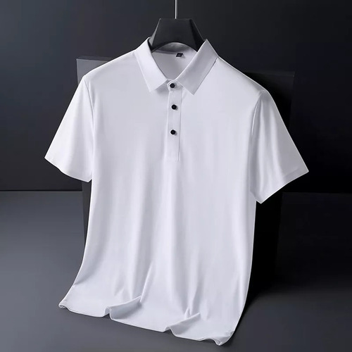 Playera Polo Masculino Ice Silk Business Mangas Curtas Lucke