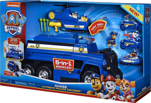 Paw Patrol Chase Camión 5 En 1 Ultimate Cruiser Luces/sonido