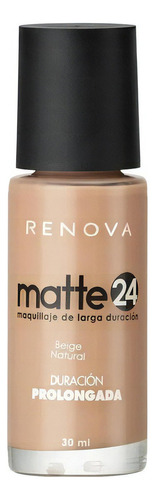 Base de maquillaje líquida Renova Matte 24 Maquillaje de Larga Duración Maquillaje de Larga Duración tono beige natural - 30mL 30g