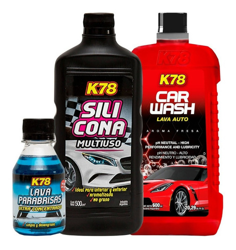 Kit Limpieza Lavauto Silicona Multiuso Lavaparab Aromat K78