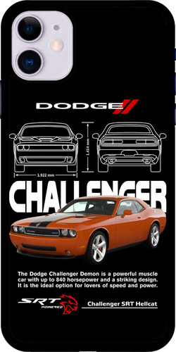 Funda Celular Auto Dodge Challenger Srt Hellcat Naranja