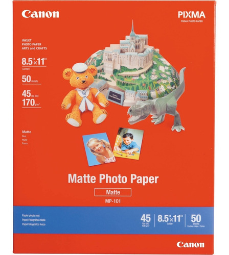 Canon Papel Mate Mp-101 50hojas 8.5x11 45lbs Color Blanco