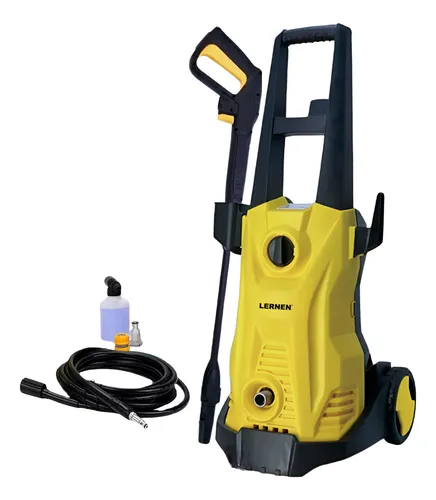 comprar Hidrolavadora Lernen HLP-1600 1600w Con Jabonera Espumador 120 Bar Color Amarillo Frecuencia 60 Hz