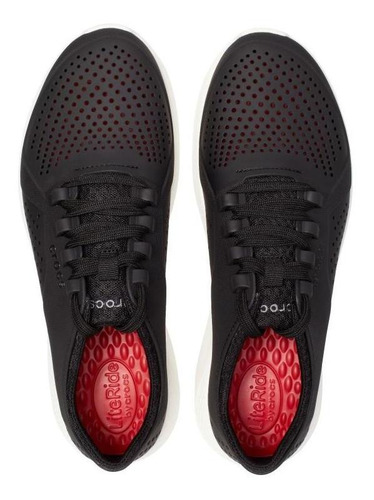 Imagem 4 de 7 de Crocs Literide Pacer Preto/branco