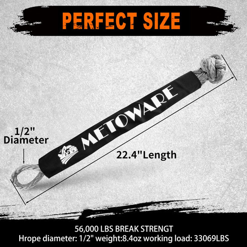 Anillo Bloque Snatch Polea Grillete 1/2 Pulgadas Kit Correa