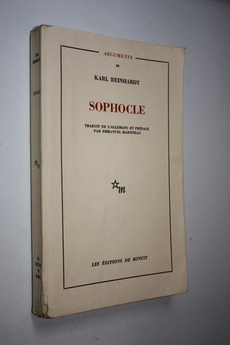 Sophocle - Karl Reinhardt ( Frances ) Editions De Minuit