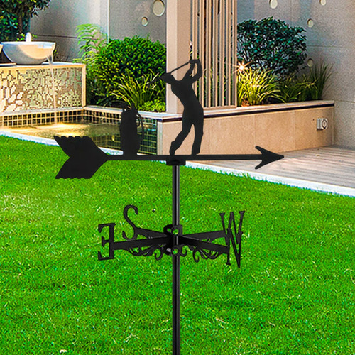 Estaca De Arte Del Hierro Forjado Para Golf, Veleta