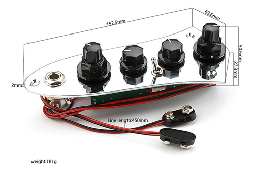 Placa De Control De Bajo De Guitarra Para Instrumento